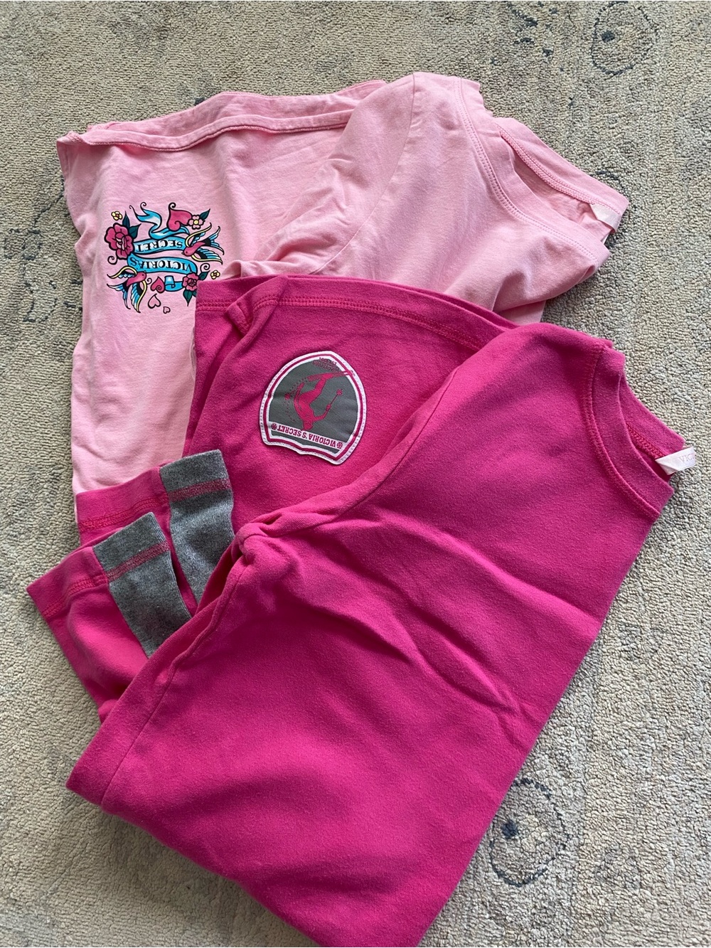 Victoria's Secret Long Sleeve Nightgowns Night Shirts Small Pink 100% Cotton